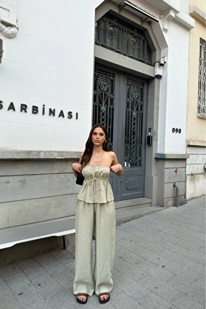 Valeur Straplez Büzgülü Yazlık Takım