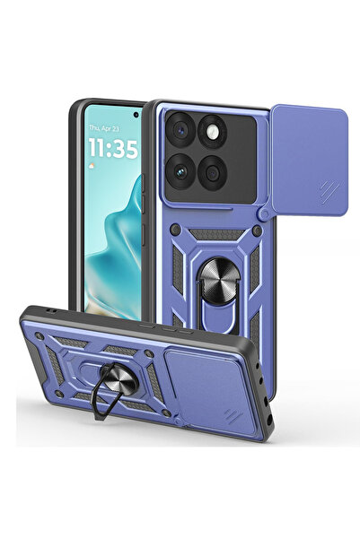 Techsuit Husa Motorola Edge 60 Fusion protectie camera CamShield Series, alba...