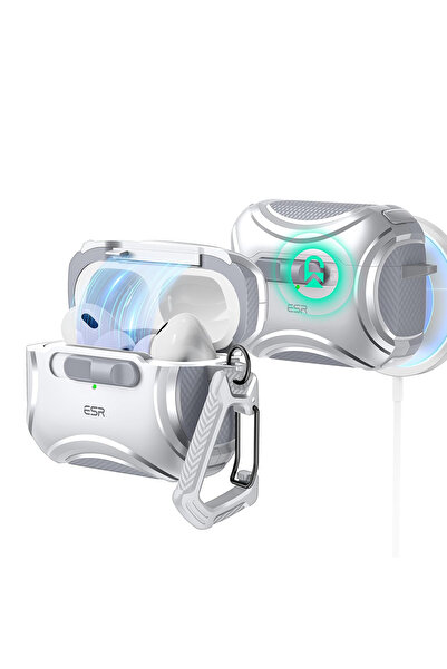 ESR Husa Apple AirPods Pro Cyber Magnetic Lock HaloLock, gri