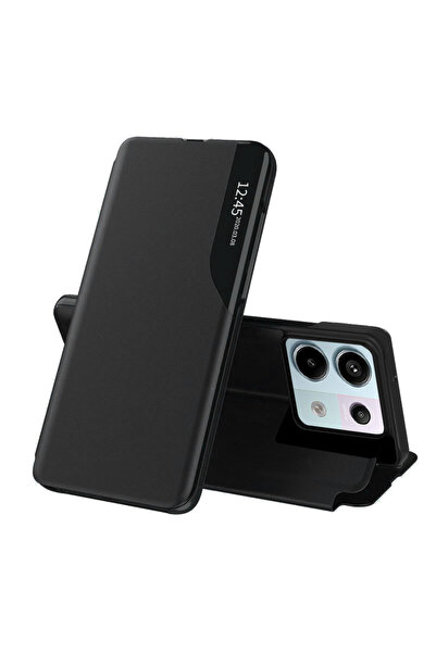 Techsuit Husa Xiaomi Redmi Note 13 Pro 5G Leather View flip tip carte, negru