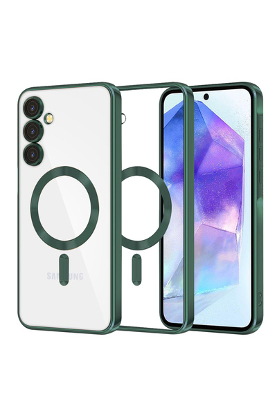 Techsuit Husa premium Samsung Galaxy A55 5G Luxury Crystal MagSafe, πράσινες ...