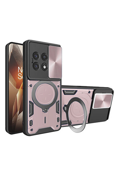 Techsuit Husa OnePlus 13R CamGuard Pro, roz auriu