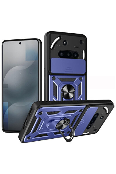 Techsuit Husa Nothing Phone (3a) protectie camera CamShield Series, albastru