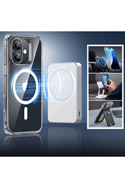 ESR [360° Package] iPhone 16 Plus Classic Hybrid HaloLock case + foil, transparent