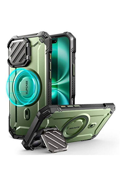 Supcase Husa iPhone 16 Unicorn Beetle XT MagSafe, verde