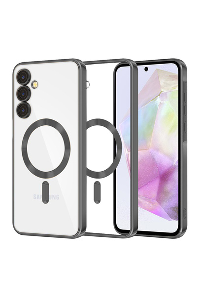 Techsuit Husa premium Samsung Galaxy A35 5G Luxury Crystal MagSafe, negru