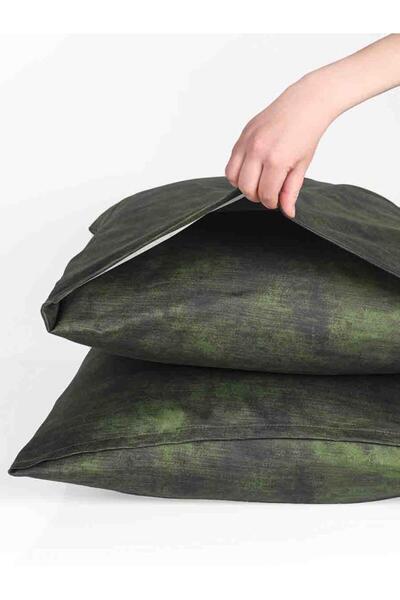 Karna Home Μαξιλαροθήκες 2 τεμαχίων σατέν με κομψή εκτύπωση