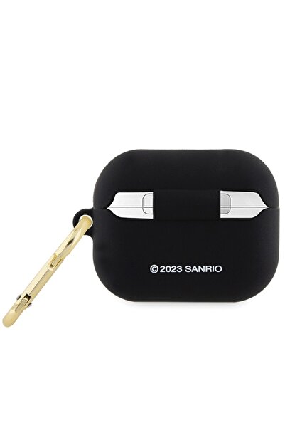 Hello Kitty Husa AirPods Pro 1 Hello Kitty Silicone 3D Kitty Head, HKAP3DKHSK, Black