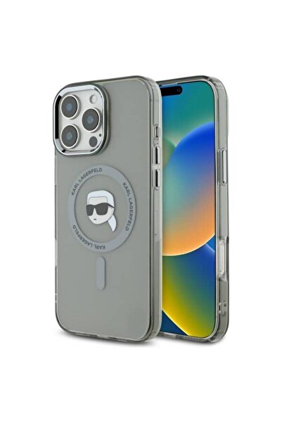 Karl Lagerfeld Husa iPhone 16 Pro Karl Lagerfeld IML MagSafe, Metal Karl`s He...