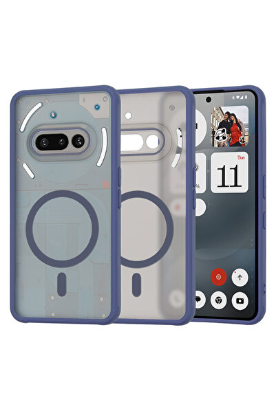 Techsuit Husa Nothing Phone (3a) HaloFrost MagSafe Series, bleumarin