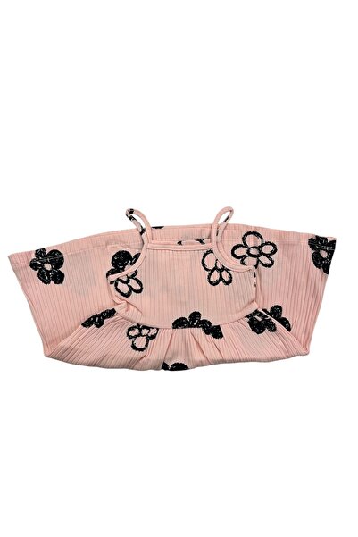 BY-GRİ Large Flower Patterned Girl's Dress