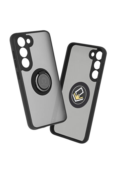 Techsuit Husa Samsung Galaxy S23 Glinth cu inel suport stand magnetic, negru