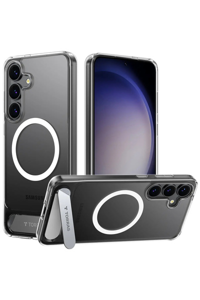 TORRAS Husa Samsung Galaxy S25 Plus Pstand MagSafe, transparenta