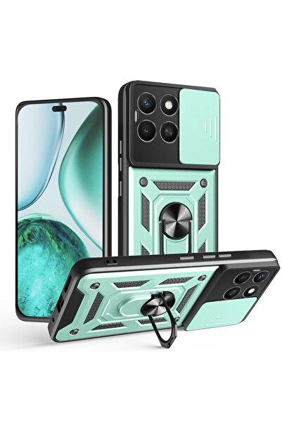 Techsuit Husa Honor X8c protectie camera CamShield Series, verde