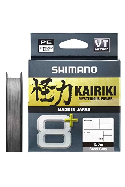 Shimano 24 Kairiki 8+ Plus 300m Ατσάλινο Γκρι Πλεκτό Σχοινί 0,19 mm - 12,8 κιλά
