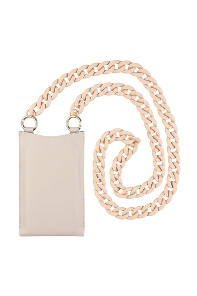 FIXED Husa piele pentru telefon 7 Venezia, crem, FIXVEN-CR