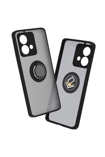 Techsuit Husa Motorola Edge 40 Neo Glinth cu inel suport stand magnetic, negru