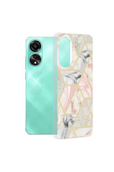 Techsuit Husa Oppo A78 4G Marble, Pink Hex