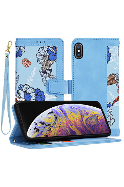 Techsuit Husa personalizata fete iPhone XS Max FlipCraft, bleu