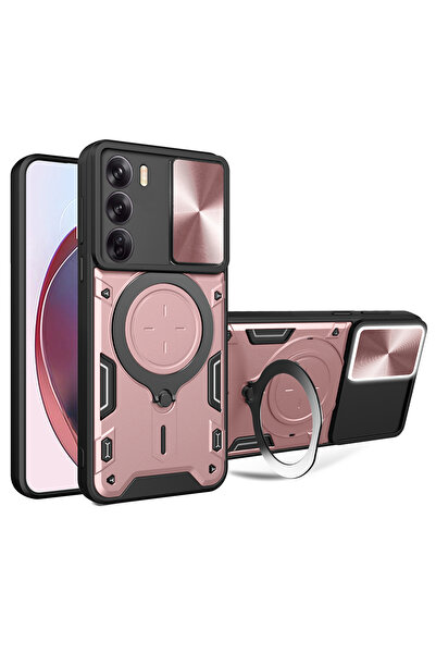 Techsuit Husa Oppo Reno12 CamGuard Pro, roz auriu