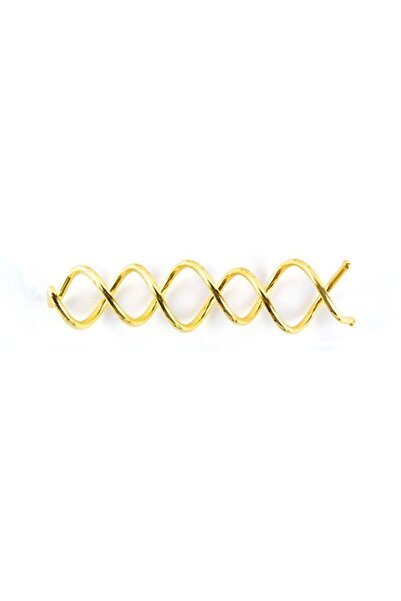 Bifull Agrafe de Par Metalice Spirala - Coiled Pin Gold 6cm 2 Buc -