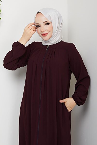 ESLEMNUR Gündelik Hac Ve Umrelik Boyundan Pileli Ferace