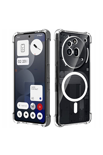 Techsuit Husa Nothing Phone (3a) Pro Shockproof Clear Silicone MagSafe, trans...