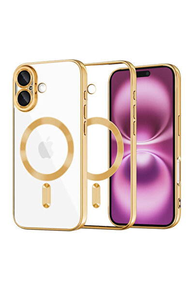 Techsuit Husa premium iPhone 16 Plus Luxury Crystal MagSafe, auriu