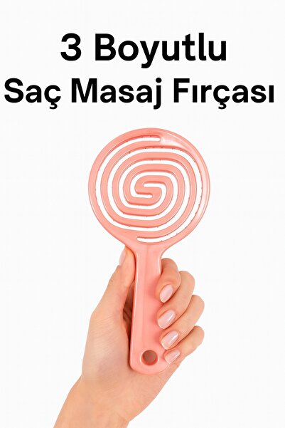 obrigado Profesyonel 3D İnce Dişli Saç Tarama Tarağı – Pembe | Hassas Saçlar İçin Günlük Kullanımı