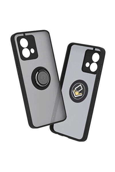 Techsuit Husa Motorola Moto G84 Glinth cu inel suport stand magnetic, negru