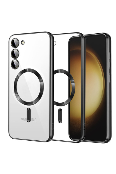 Techsuit Husa premium Samsung Galaxy S23 Plus Luxury Crystal MagSafe, negru