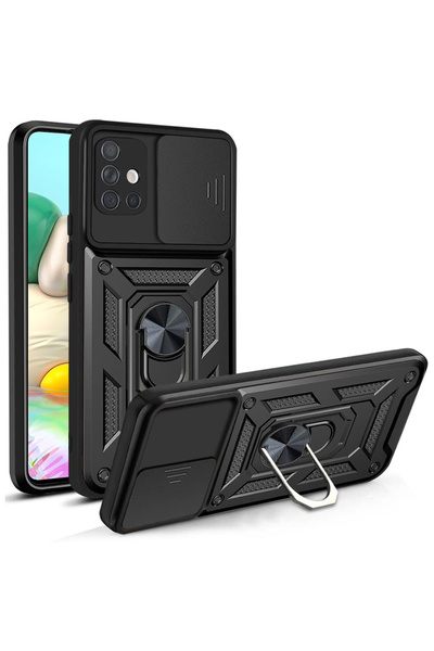 Techsuit Husa Samsung Galaxy A71 4G protectie camera CamShield Series, negru