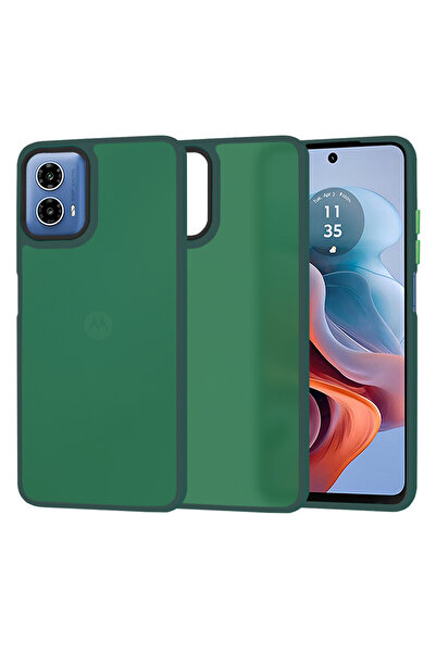 Techsuit Husa Motorola Moto G34 HaloFrost Series, verde inchis