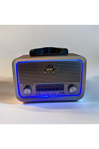 Everton RT-301 FENERLİ BLUETOOTH/USB/SD/FM/SW/AM ŞARJLI MAVİ LEDLİ NOSTALJİ R...