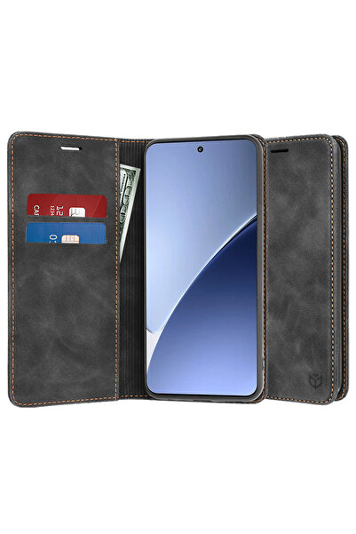 Techsuit Husa piele Xiaomi 15 Pro Confy Cover, negru