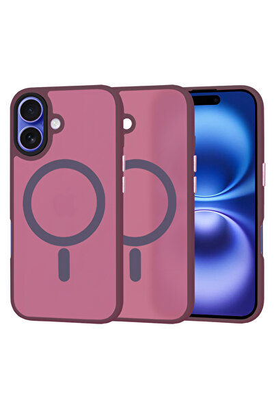 Techsuit Husa iPhone 16 HaloFrost MagSafe Series, bordo