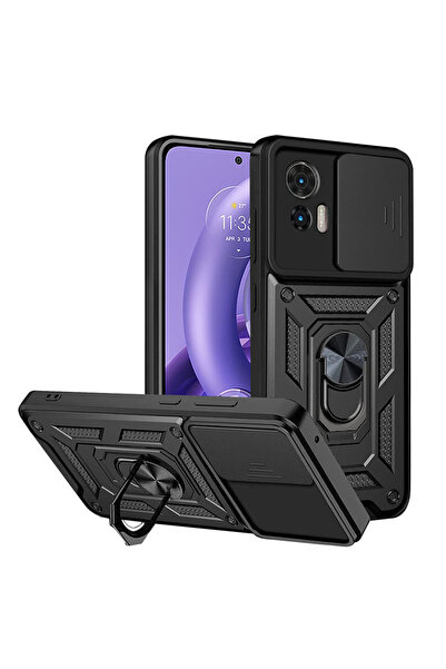 Techsuit Husa Motorola Edge 30 Neo protectie camera CamShield Series, negru