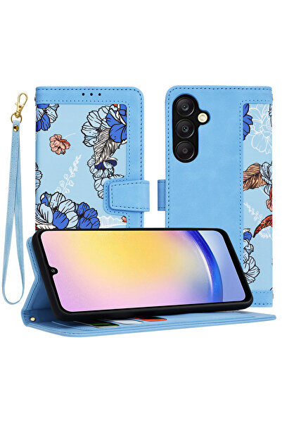 Techsuit Εξατομικευμένη θήκη για κορίτσια Samsung Galaxy A25 5G FlipCraft, μπλε