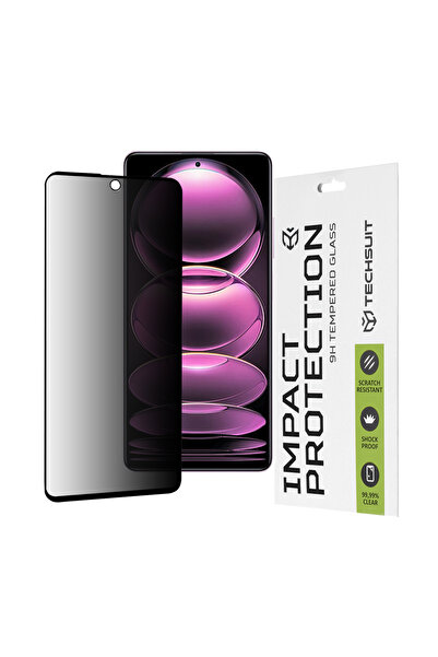 Techsuit Folie sticla Xiaomi Redmi Note 12 Pro 5G 111D Privacy Full Glue, negru