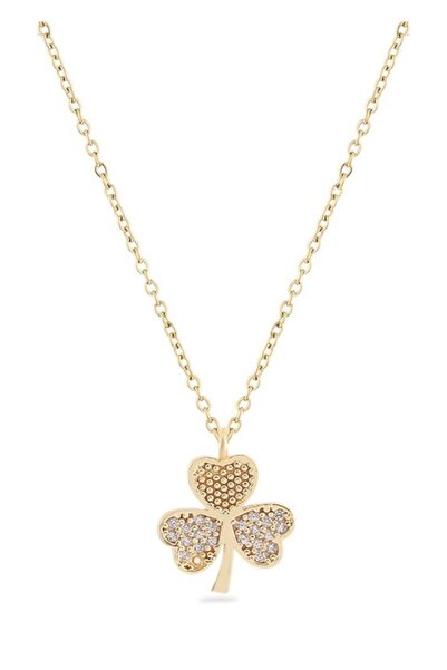 YUNİCCİ & CO Üç yapraklı yonca gold kolye