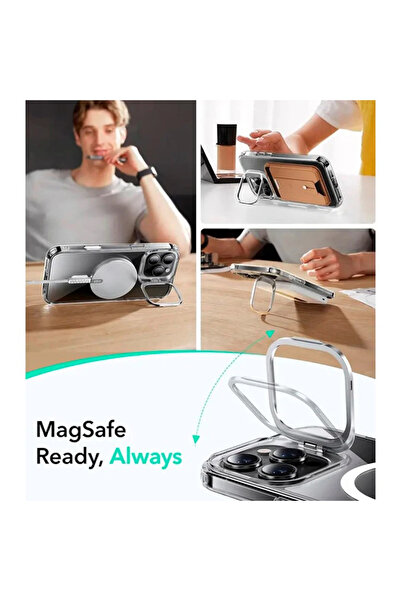 ESR Husa iPhone 16 Pro Max Classic Hybrid HaloLock Kickstand, transparenta