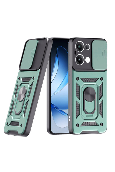 Techsuit Husa Oppo Reno13 protectie camera CamShield Series, verde