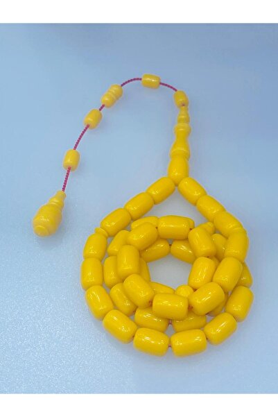GIFT Yellow barrel bakelite rosary