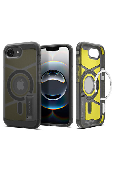 Spigen Husa iPhone 16e Tough Armor MagSafe, negru mat