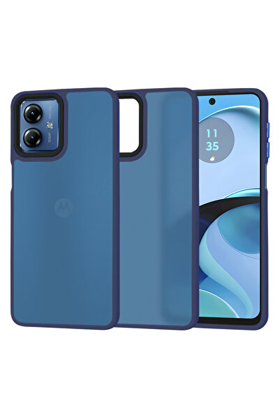 Techsuit Husa Motorola Moto G14 HaloFrost Series, bleumarin