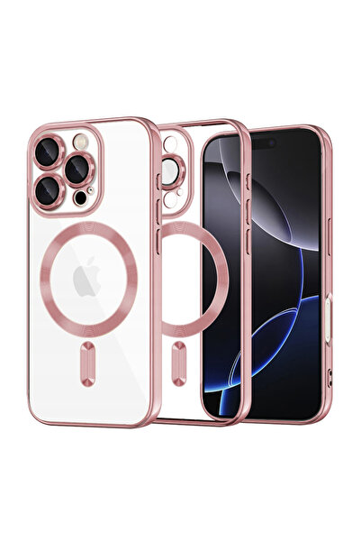 Techsuit Husa premium iPhone 16 Pro Max Luxury Crystal MagSafe, roz