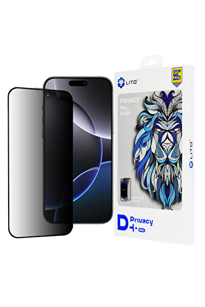 Lito Folie sticla iPhone 16 Pro Max D+ Pro Privacy, negru