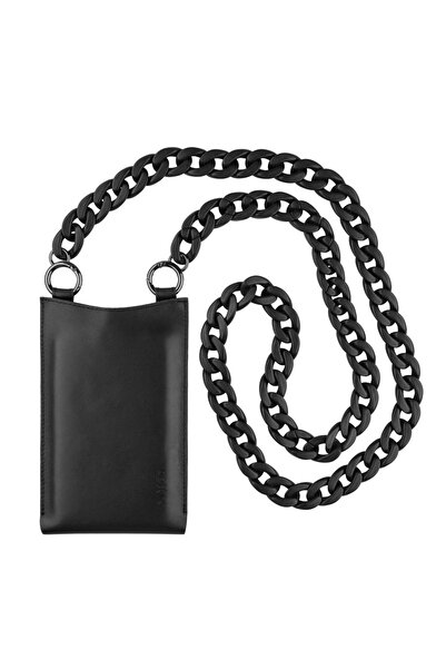 FIXED Husa piele telefon 7 Venezia, negru, FIXVEN-BK