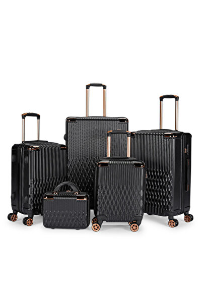 LİMRA طقم شنط سفر مكون من 5 حقائب أمتعة بـ 4 عجلات بتصميم صلب و حديث