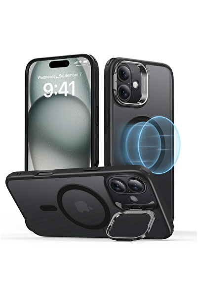 ESR Husa iPhone 16 Classic Hybrid HaloLock Kickstand, negru frost